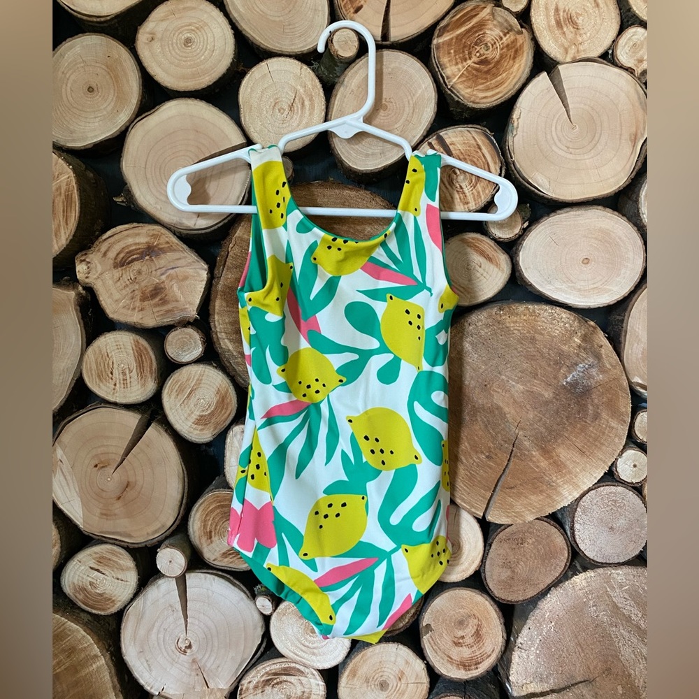 NWT Hannah Andersson reversible lemon swimsuit